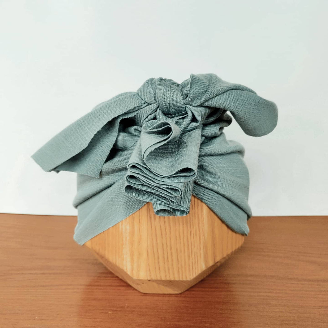 Merino Ruffle Headwrap | Seafoam