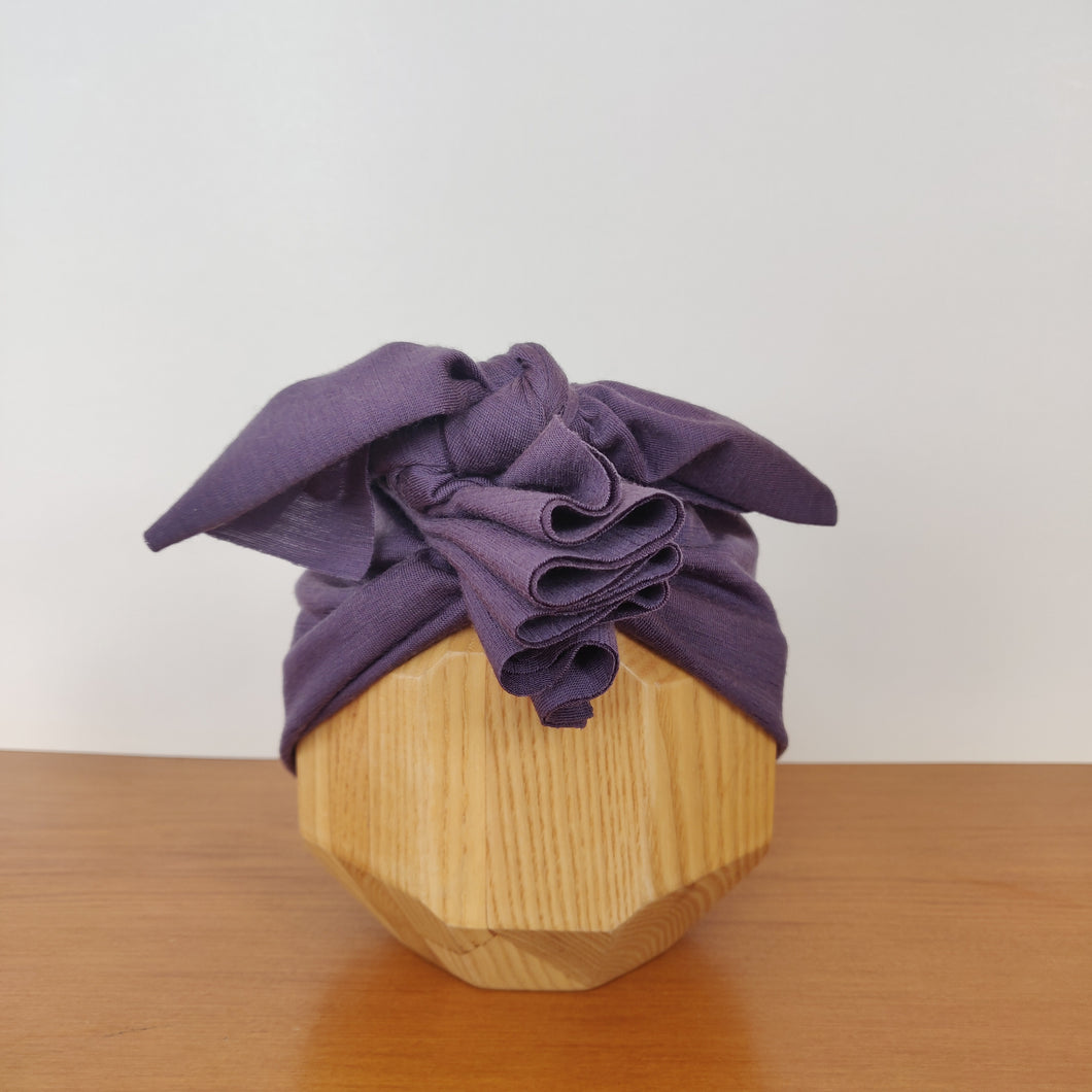 Merino Ruffle Headwrap | Mulberry