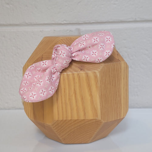 Vida & Co Sadie Bow Headband - Dusty Pink Crosses