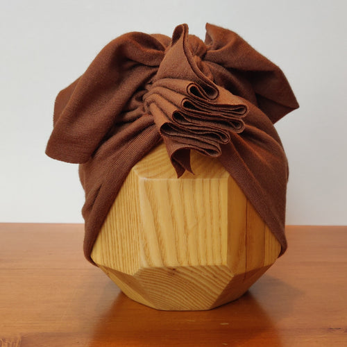 Merino Ruffle Headwrap | Driftwood